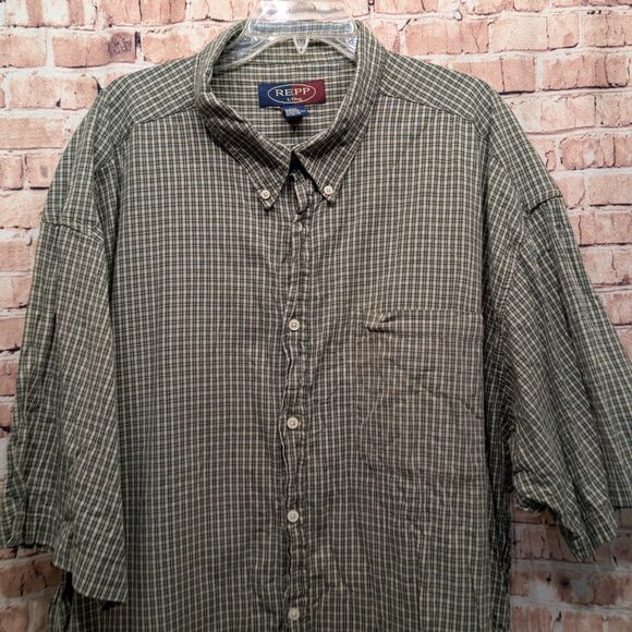 REPP LTD Short Sleeve Button Down Size 4XT TALL - Picture 4 of 12